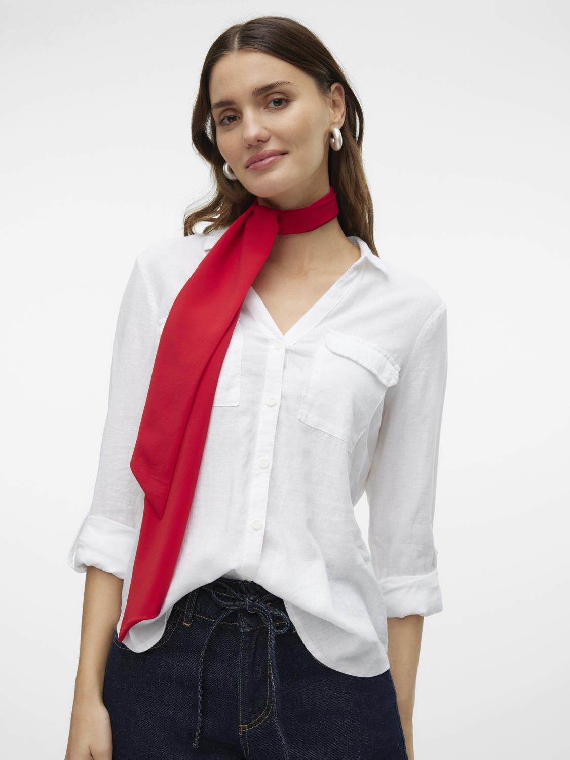 VMLINN Shirt - Snow White - VERO MODA & VILA Bergvik